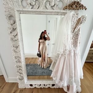 Elegant Cream Strapless Dress